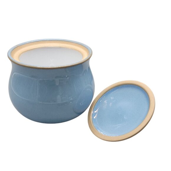 Denby-Langley Colonial Lidded Sugar Bowl Earthenware VTG Discontinued England - Picture 2 of 7